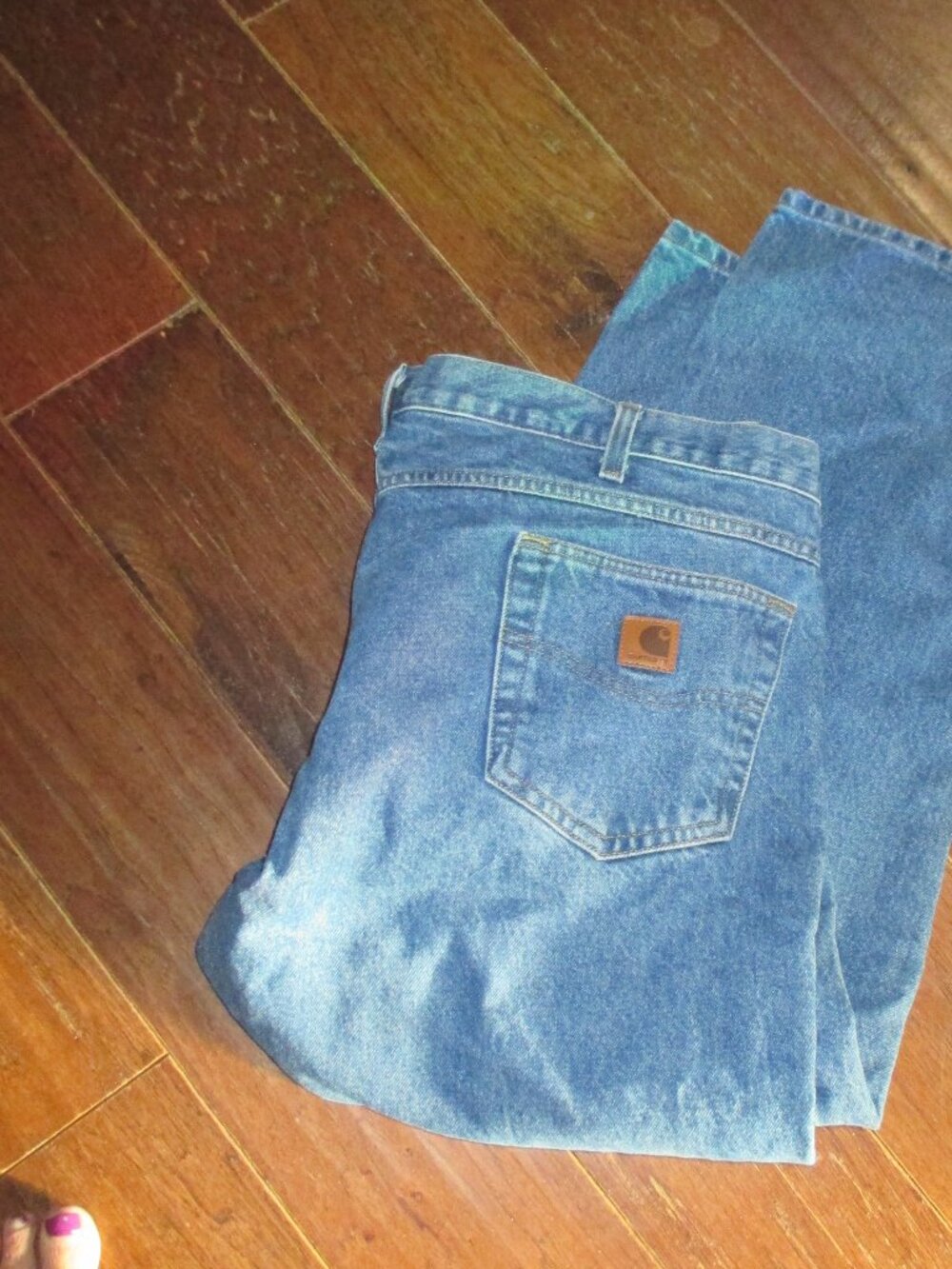 Mens carhartt relaxed fit jeans med wash 44x28